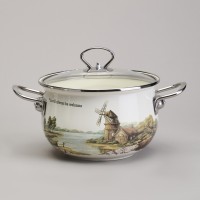 Набор кастрюль эмалированный, серия &quot;family house&quot; 4пр. 2,0/2,8л диа.18/20см Agness (943-101)