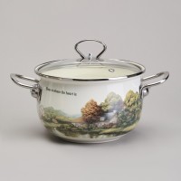 Набор кастрюль эмалированный, серия &quot;family house&quot; 4пр. 2,0/2,8л диа.18/20см Agness (943-101)