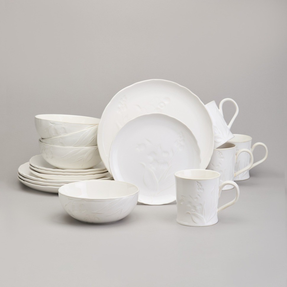 Набор обеденный lefard "ландыши" 4 пер. 16 пр. (409-209)