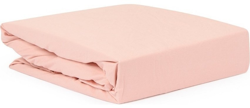 Простыня цвета пыльной розы из органического стираного хлопка из коллекции essential, 180х270 см (69411)
