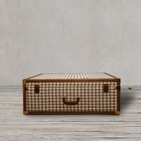 Сундук T0138/58C#, текстиль, кожа, металл, gold/brown, ROOMERS FURNITURE