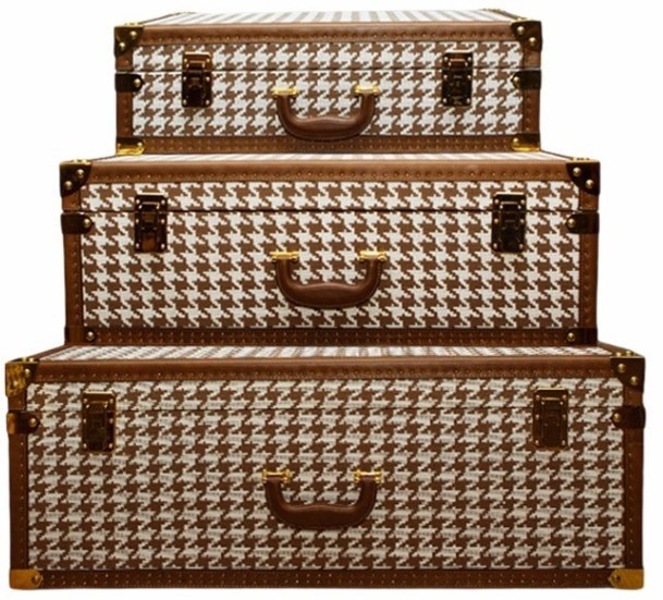 Сундук T0138/58C#, текстиль, кожа, металл, gold/brown, ROOMERS FURNITURE