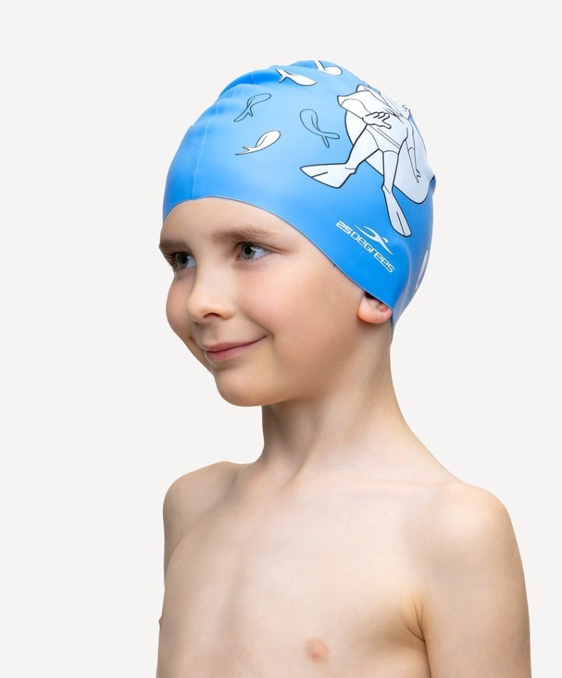 Шапочка для плавания Floater Blue, силикон, детский (1550825)