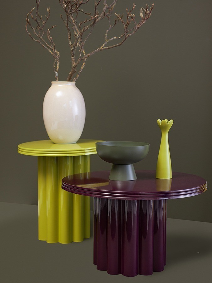 Столик кофейный vivlend, D57 см, ночная слива (78642)