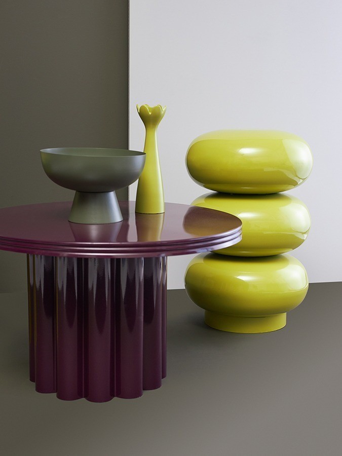 Столик кофейный vivlend, D57 см, ночная слива (78642)