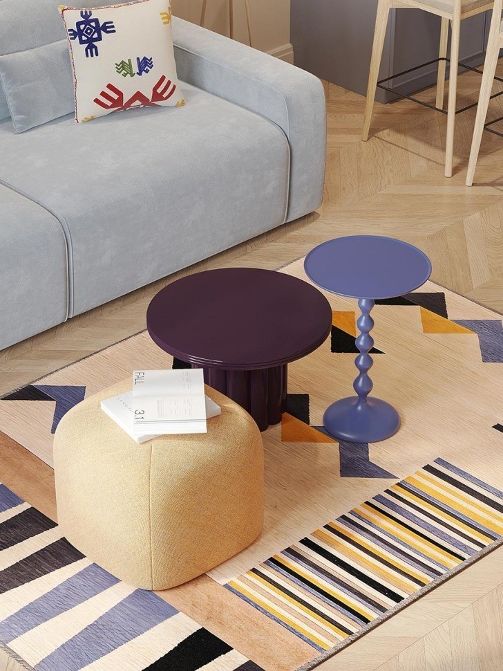 Столик приставной fluid, D38 см, сумерки (78648)