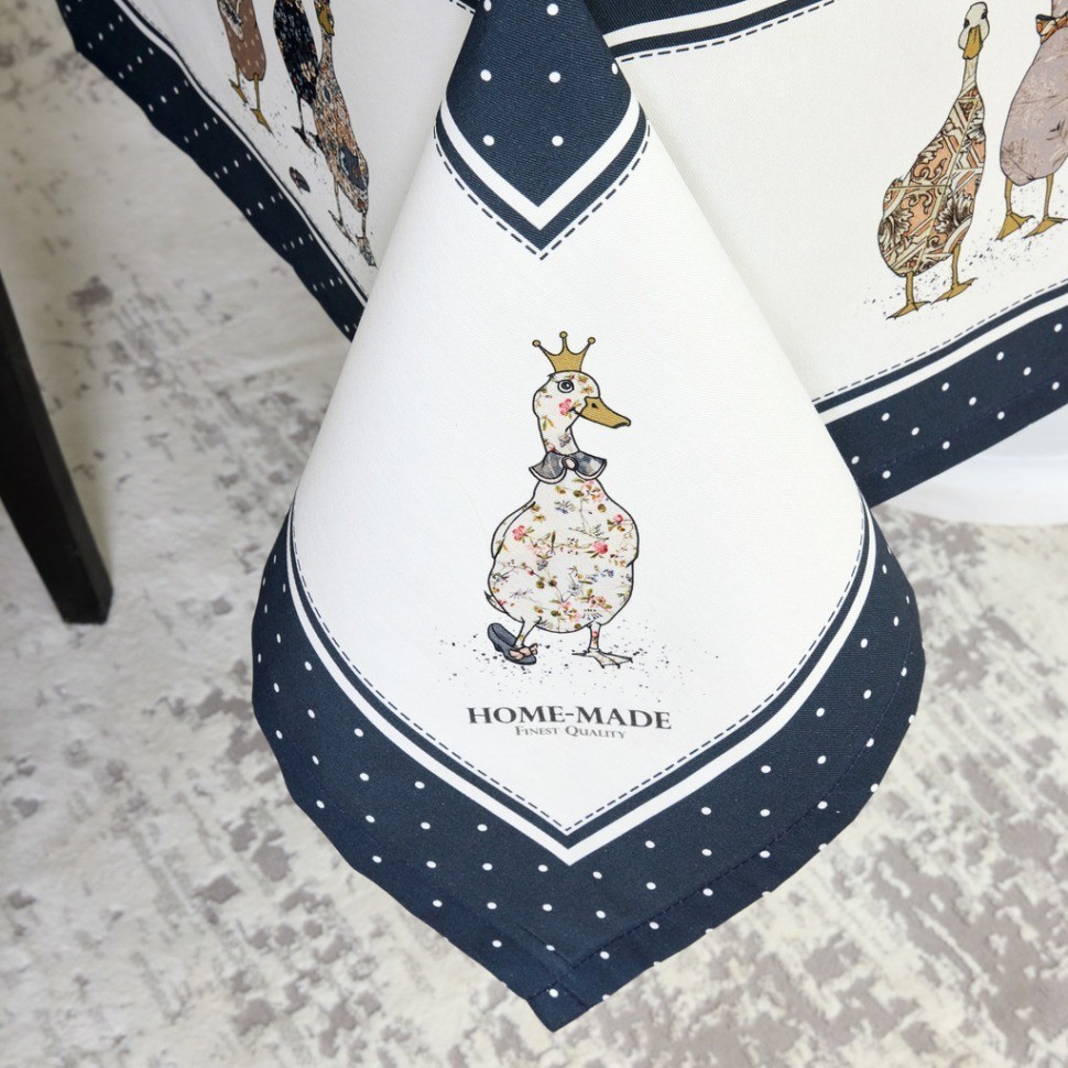 Скатерть "family farm" 110х140см ,синий, 100% хлопок,твил пропитка Lefard (850-742-20)