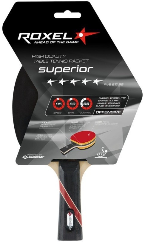 Ракетка для настольного тенниса Roxel 5* Superior, коническая (610650)