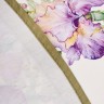 Скатерть круглая "ирисы" 190см ,белый, 100% хлопок, твил, с пропиткой Lefard (850-743-22)