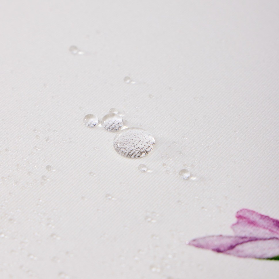 Скатерть круглая "ирисы" 190см ,белый, 100% хлопок, твил, с пропиткой Lefard (850-743-22)