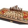 Шахматы + нарды + шашки "Сирия Красные" малые (64177)