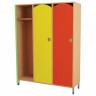 Шкаф для одежды детский 3 отделения 1080х340х1340 мм бук бавария/цветной фасад 531110 (90013)