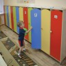 Шкаф для одежды детский 3 отделения 1080х340х1340 мм бук бавария/цветной фасад 531110 (90013)
