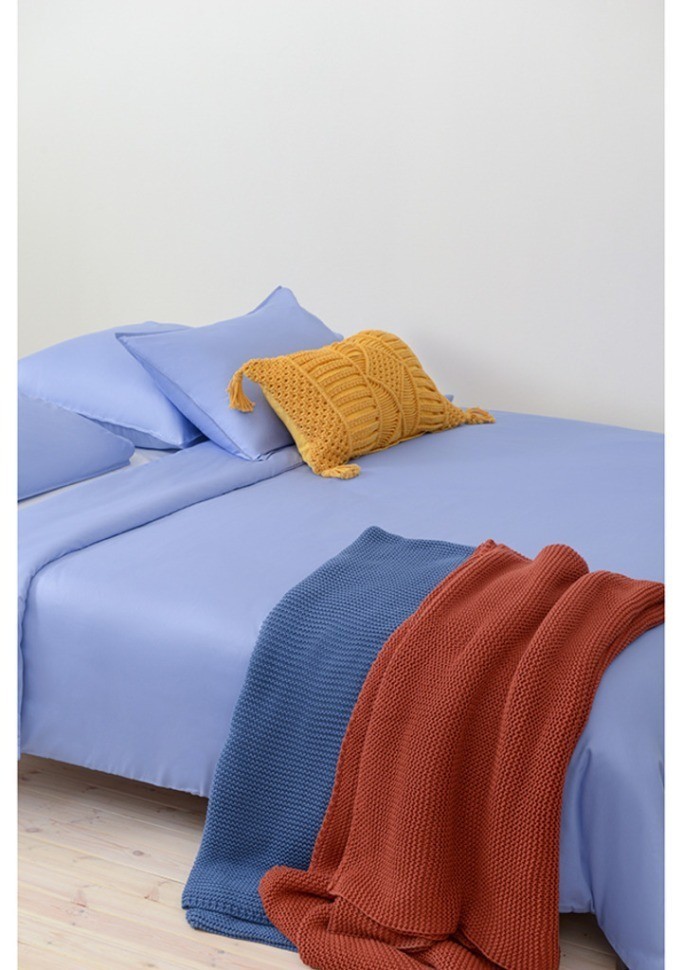 Комплект постельного белья сиреневого цвета из коллекции essential, 200х220 см (73687)