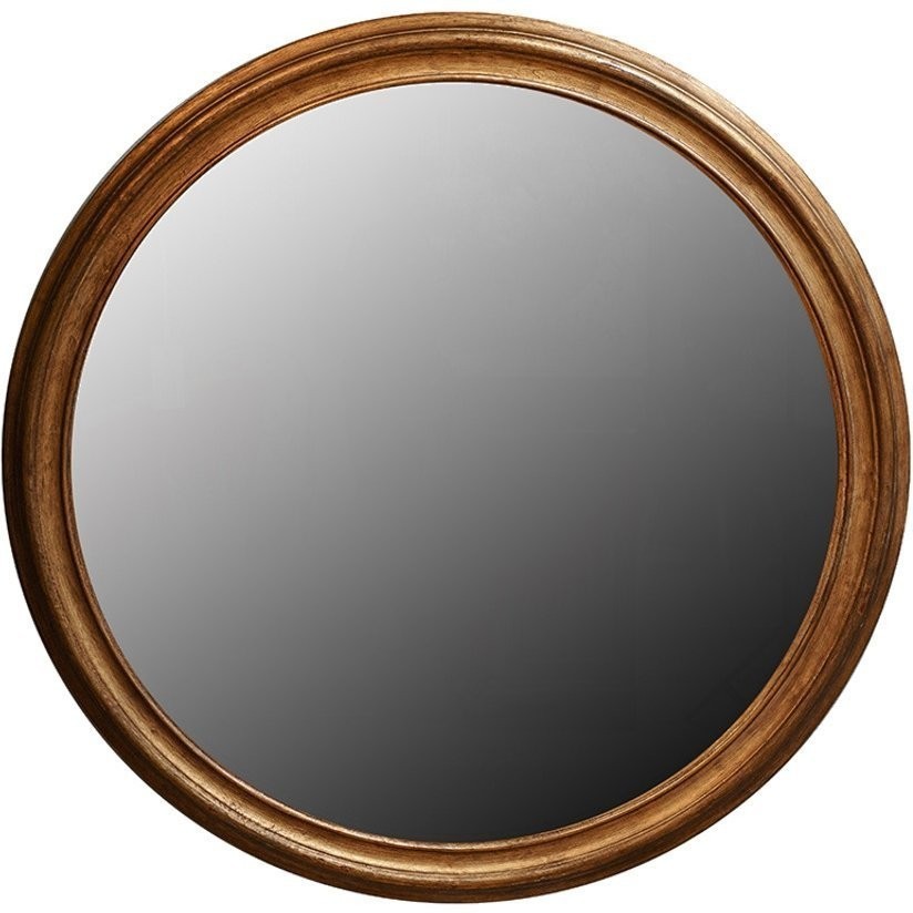 Зеркало MirrorMR23, Массив дерева, brass/brown, ROOMERS FURNITURE