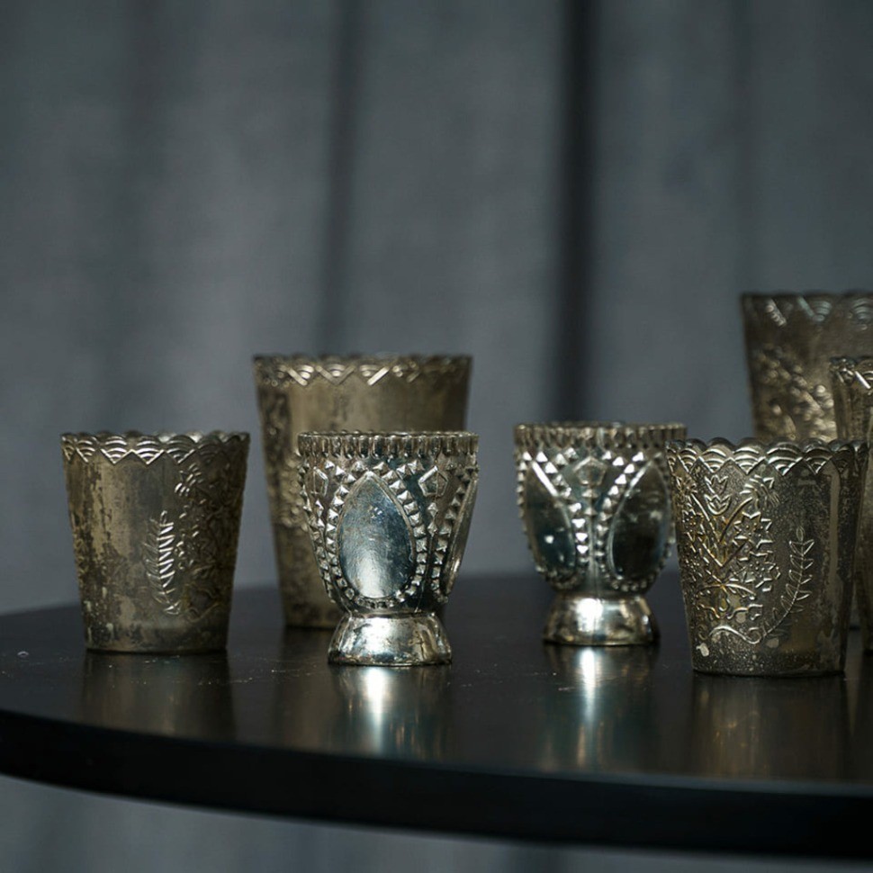 Подсвечник Ksa/5462, 10, стекло, silver burn, ROOMERS FURNITURE