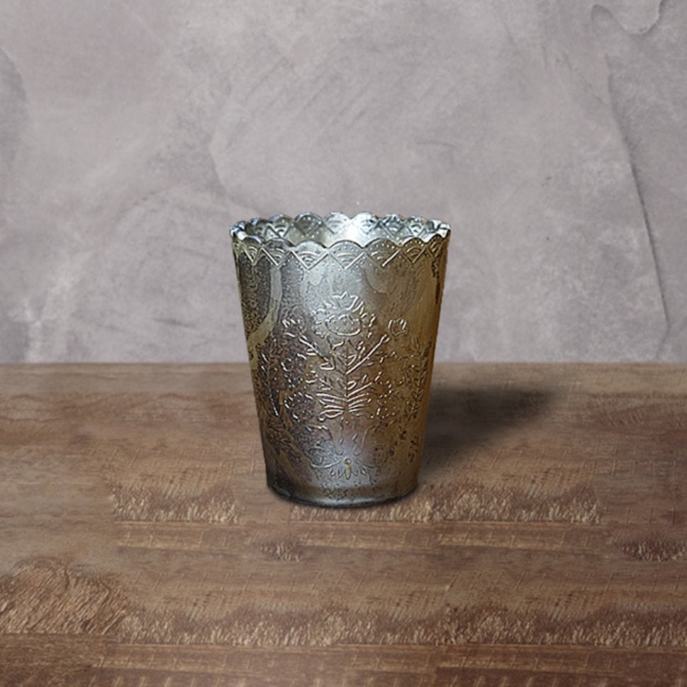 Подсвечник Ksa/5462, 10, стекло, silver burn, ROOMERS FURNITURE