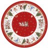 Скатерть круглая  "с новым годом"150 см  ,красный, 100% хлопок ,твил Lefard (850-763-24)