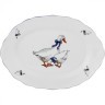 Блюдо овальное "гуси" 40*28 см. высота 4 см. без упаковки G.Benedikt. (658-021)