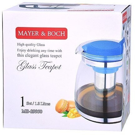 Чайник заварочный син1,8 л стекло Mayer&Boch (29950-1)