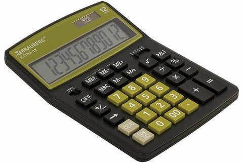 Калькулятор настольный Brauberg Extra-12-BKOL 12 разрядов 250471 (86035)