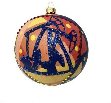 Новогодний шар Нефть 8 с кристаллами Swarovski (2163)