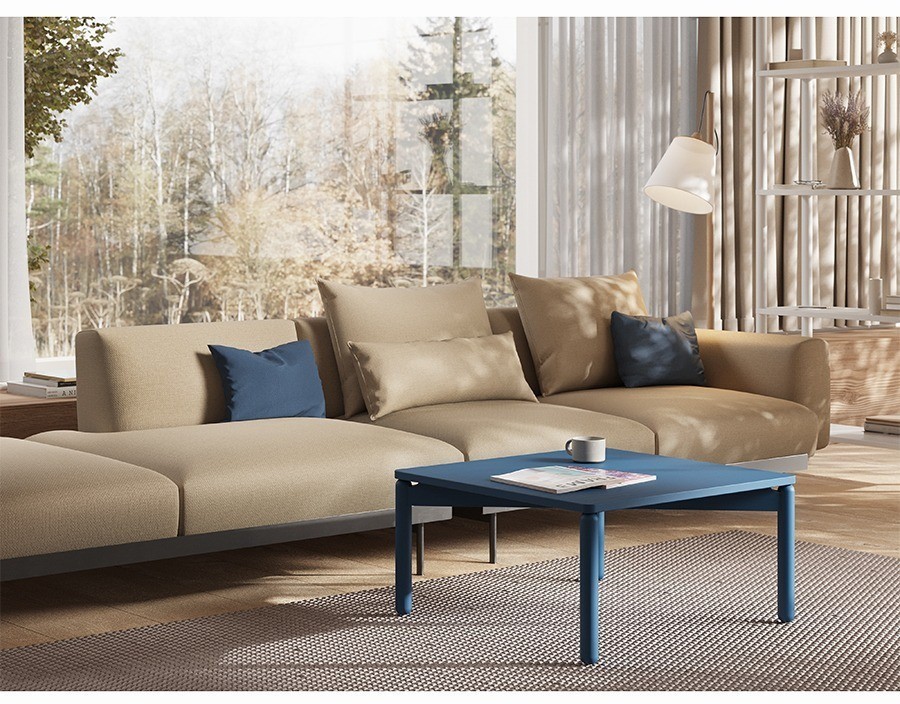 Столик кофейный saga, 75х75 см, синий (76402)