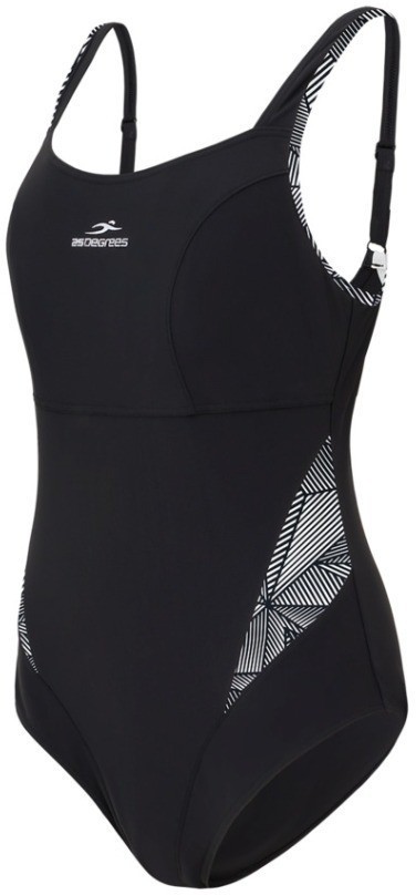 Купальник для плавания 25DEGREES Line Black, нейлон (2115535)