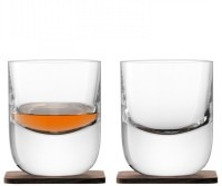 Набор стаканов с деревянными подставками renfrew whisky, 270 мл, 2 шт. (59322)