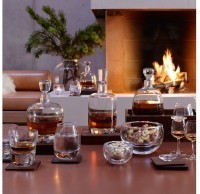 Набор стаканов с деревянными подставками renfrew whisky, 270 мл, 2 шт. (59322)