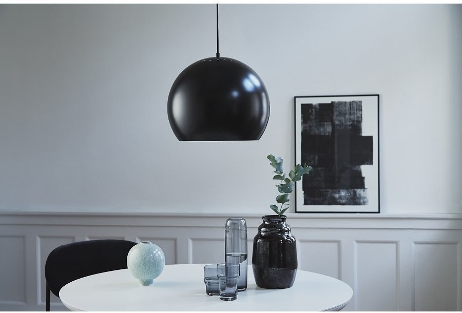 Лампа подвесная ball, 33хD40 см, черная матовая, черный шнур (67937)