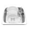 Сушилка для посуды sinkin, 28х14х35,5 см, белая, никель (52738)