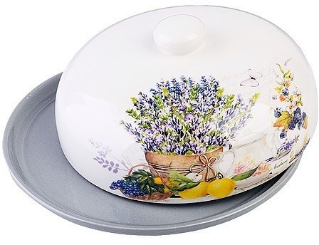 Блюдо для блинов с крышкой керамическое Утренняя свежесть LORAINE (60191)