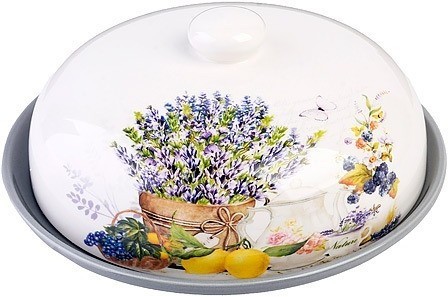 Блюдо для блинов с крышкой керамическое Утренняя свежесть LORAINE (60191)