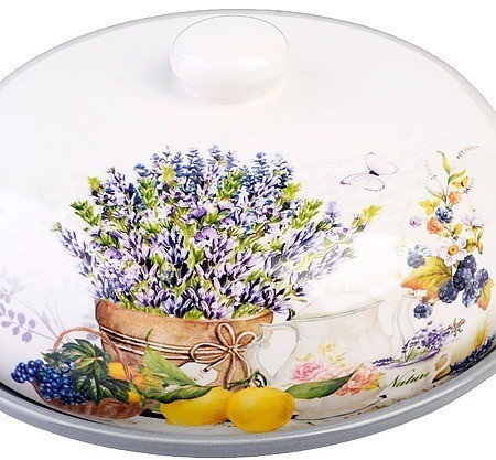 Блюдо для блинов с крышкой керамическое Утренняя свежесть LORAINE (60191)