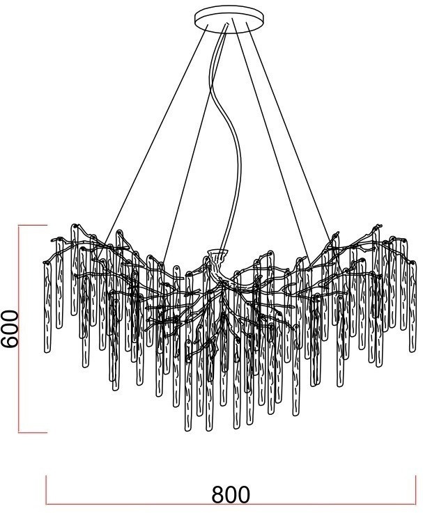 Люстра Asida d.80 h.60см, металл цвет золото (TT-00009377)