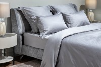 Пододеяльник сатин жаккард Серпенте серый 215*150 (TT-00010362)