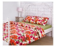 Кпб 1,5 спальный &quot;маки&quot; под 150*215 -1шт., пр (цвет св.зеленый) 180*220 -1шт., нав70*70 SANTALINO (984-721)