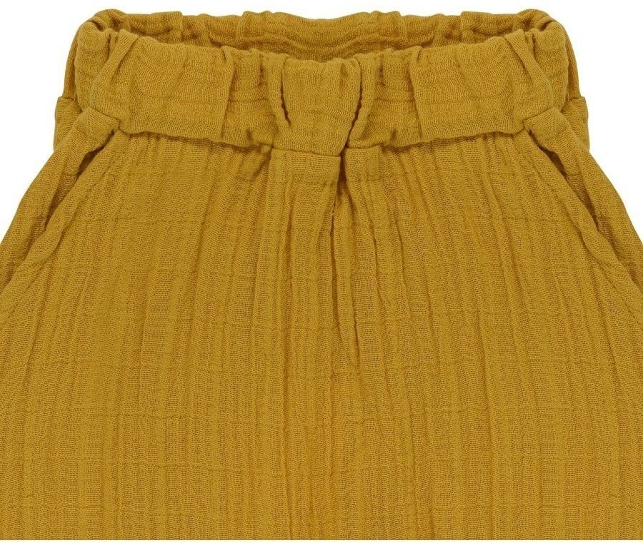 Штаны из хлопкового муслина горчичного цвета из коллекции essential 5-6y (69691)