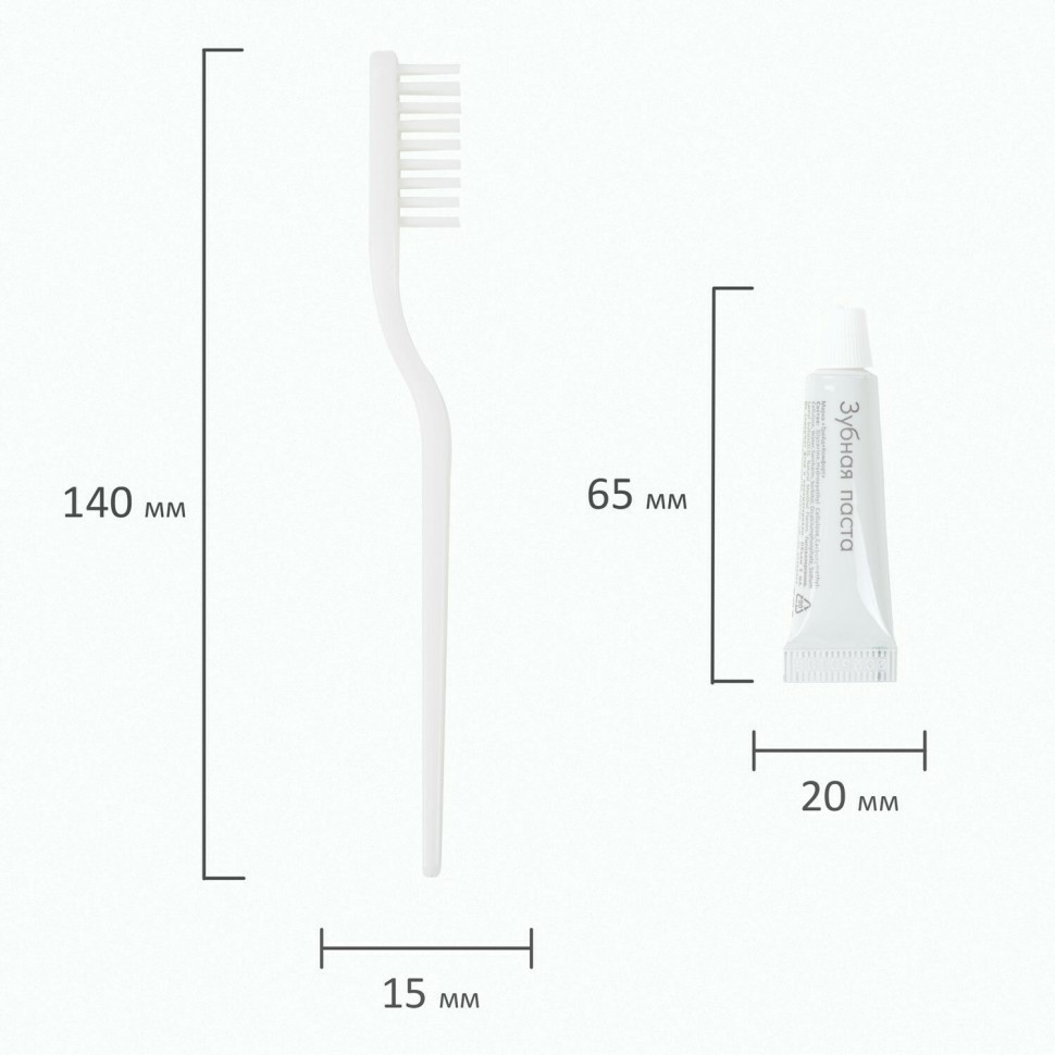 Зубной набор к-т 300 шт HOTEL зубная щётка + зубная паста 4 г саше флоупак 2000120/1 608049 (95153)