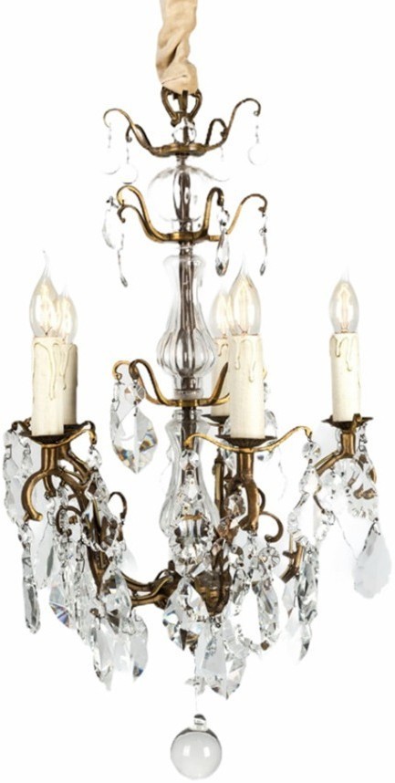 Люстра ChandelierFlorence, бронза, стекло, gold/white, ROOMERS FURNITURE