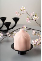 Свеча декоративная бежево-розового цвета из коллекции edge, 10,5 см (73476)