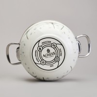 Набор кастрюль эмалированный, серия &quot;dandelion&quot; 4пр. 2,0/2,8л диа.18/20см Agness (943-100)