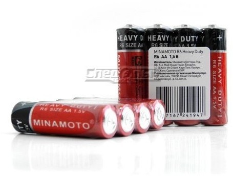 Батарейка Minamoto R06 (АА) 1-050 (1 шт) (54522)