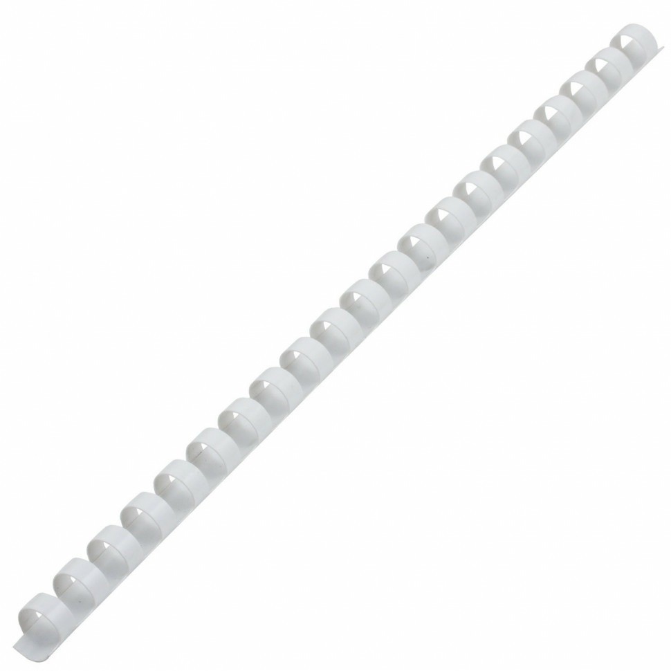 Пружины пластик. для переплета к-т 100 шт. 12 мм (для сшив. 56-80 л.) белые Офисмаг 530814 (89931)