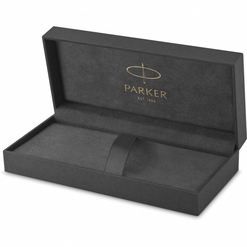 Ручка шариковая Parker "Sonnet Core Stainless Steel GT" корпус серебро позолота черная 142363 (89432)