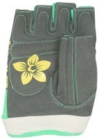 Перчатки для фитнеса SU-112, серый/мятный/желтый (164997)