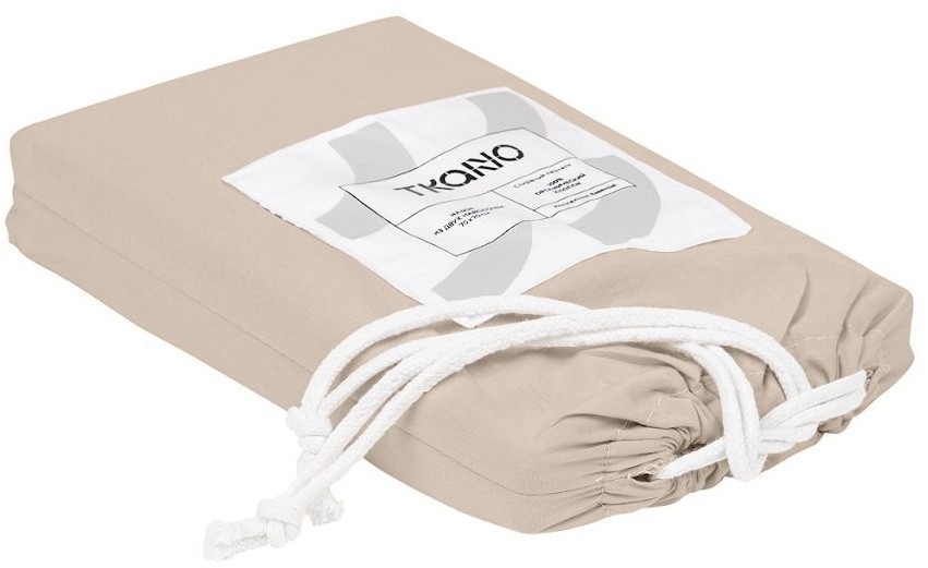 Набор из двух наволочек бежевого цвета из органического стираного хлопка из коллекции essential, 70х70 см (69378)