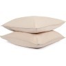 Набор из двух наволочек бежевого цвета из органического стираного хлопка из коллекции essential, 70х70 см (69378)