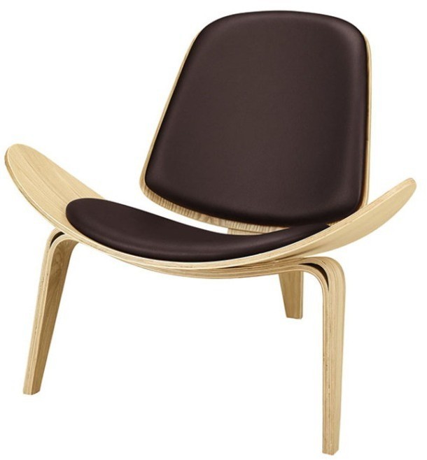 Стул Шелл BLS-01/A535ash, дерево, натуральна кожа, ash/brown, ROOMERS FURNITURE